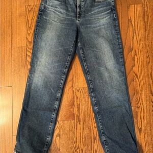 AG Brinley Jean mid-rise straight leg, blue wash . Used twice